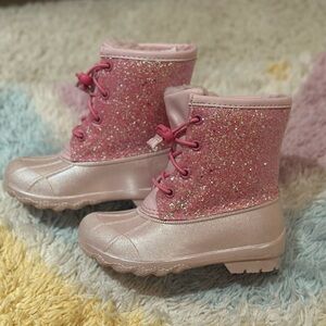 NWT Wonder-nation Sparkly Pink Glitter Boots
